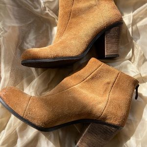 Vince Camuto Suede Camel Booties